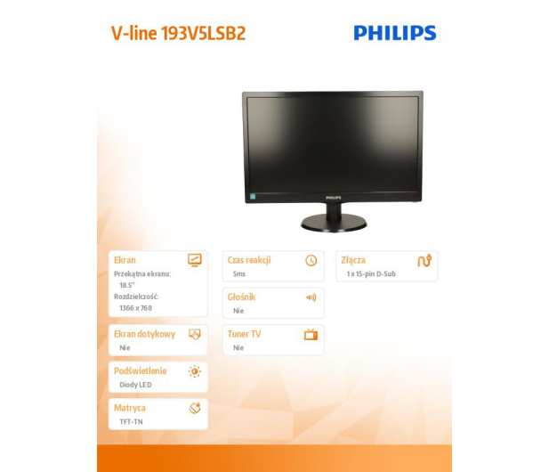 Philips 193V5LSB2/10 - 149389 - zdjęcie 4